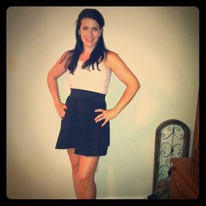 Light pink and black dress