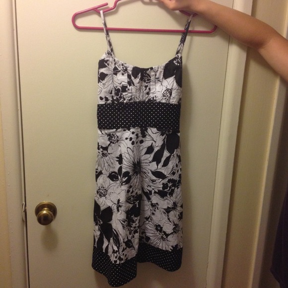 Cute black and white floral dress