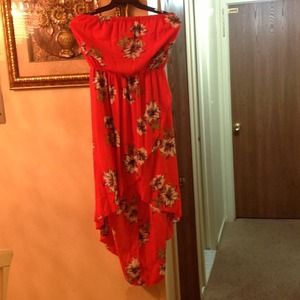 Bundle Strip less orange floral dress