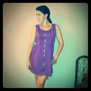 Purple dress with ruffles