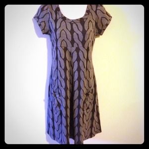 Brown geometric dress