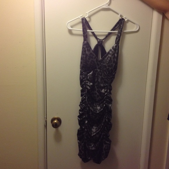 Leopard print sexy dress