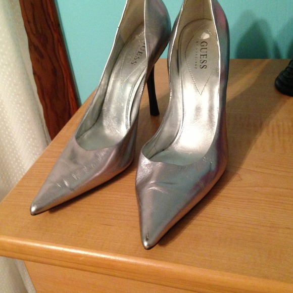 Silver Guess heels