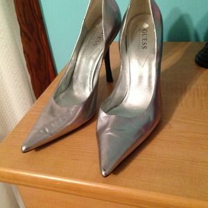 Silver Guess heels