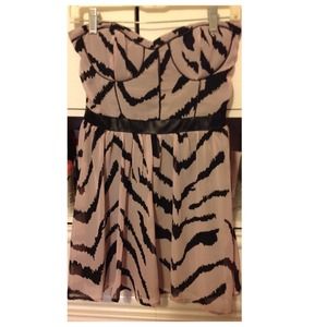 Zebra print tube top dress