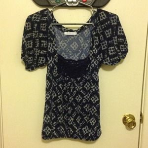 Cute navy blue and grey top