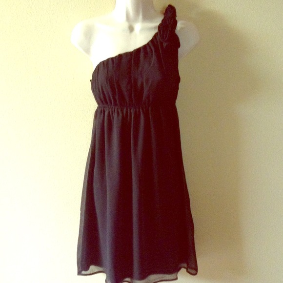 Black one strap dress, NWT
