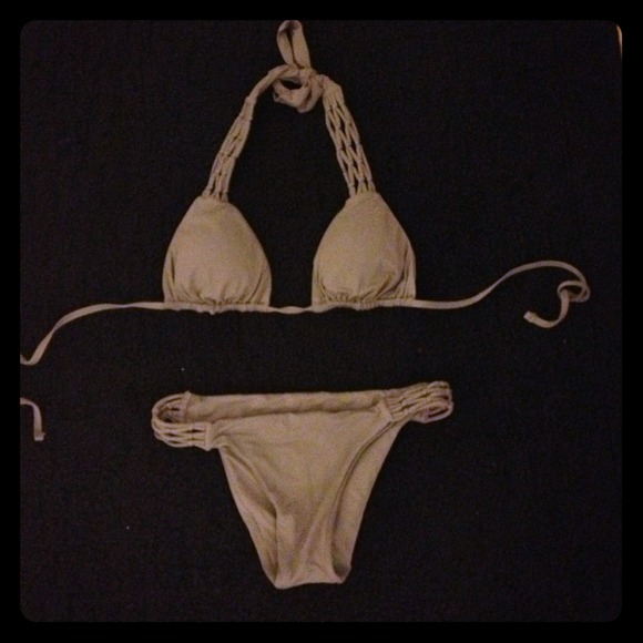 SOLD❗️Raisins bikini set. Gray w braided straps.