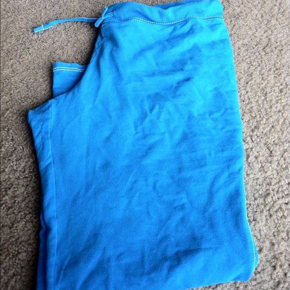 Bright blue jean looking sweatpants