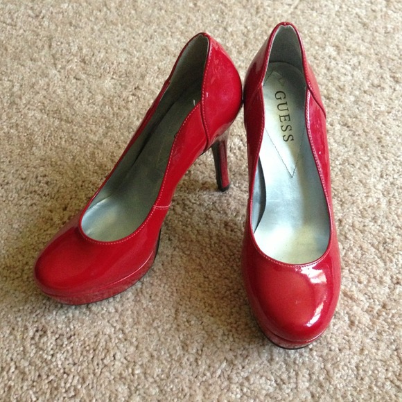 Guess Ruby Red Slipper 3 inch stilletos