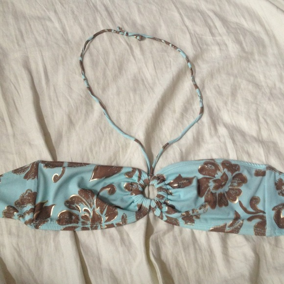 Pattern bandeau bikini top