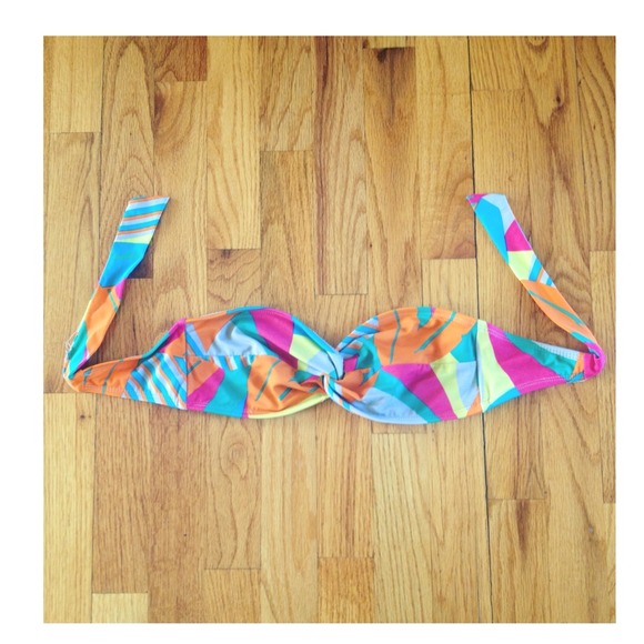 Multicolor bandeau bikini top