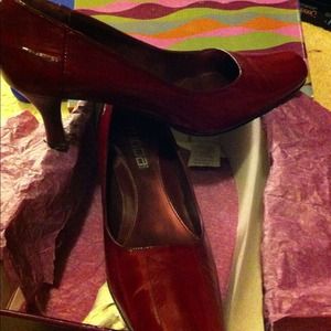 Plum Red Pumps