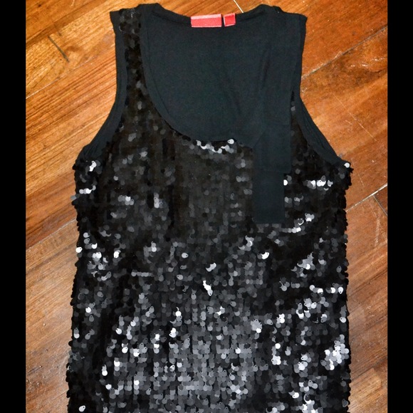 Black Sequin Top