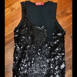 Black Sequin Top