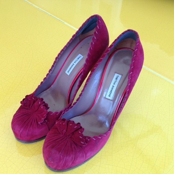 Tabitha Simmons suede pumps. NOW $100