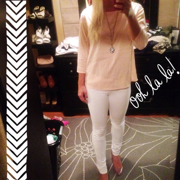 H&M Tops - H & M Top in Vintage Pink with Jewel Detail