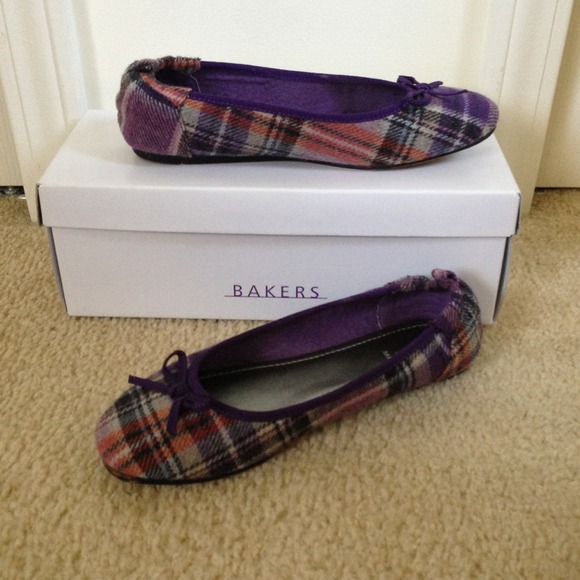 Bakers ballerina flats. Purple. Plaid! SUPER CUTE!
