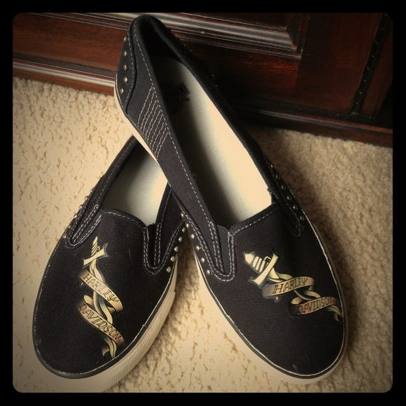 Harley Davidson Slip Ons.  Never Worn