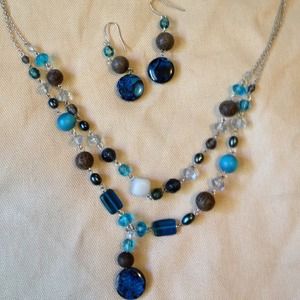 Necklace with matching earrings