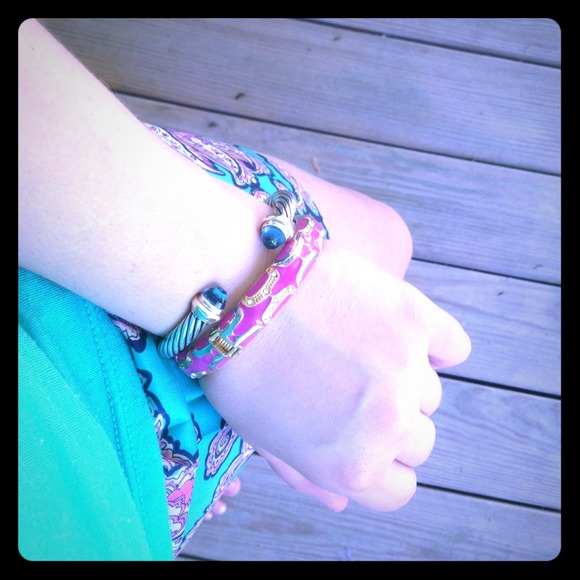 Pink H bangle