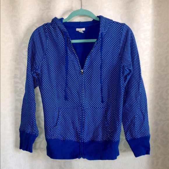 PRICE REDUCED!! Royal Blue Polka Dot Hoodie