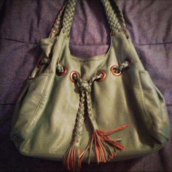 Teal hobo purse