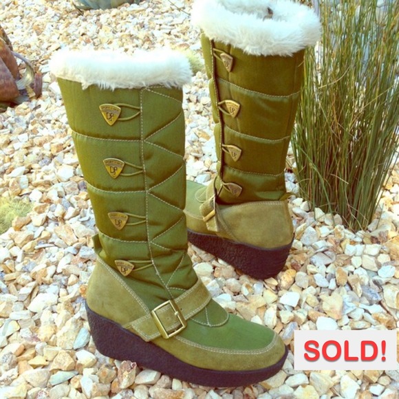 SOLD - Donald J Pliner Sport-I-Que Wedge Boots