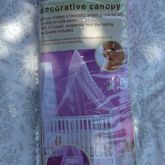 Decorative canopy for bed or crib