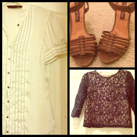 [Reserved] Zara blouse, Zara sandals, & H&M shirt