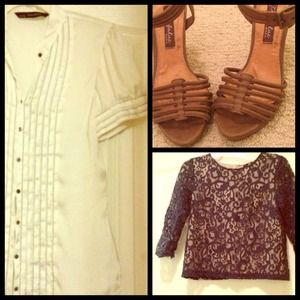 [Reserved] Zara blouse, Zara sandals, & H&M shirt