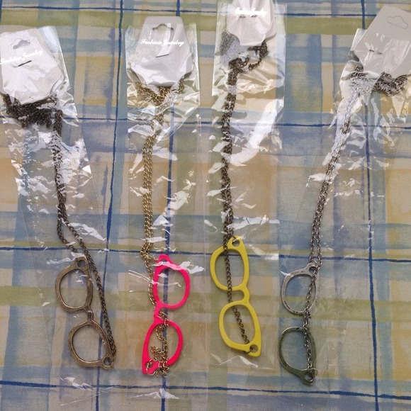 Brand new mini glasses necklaces