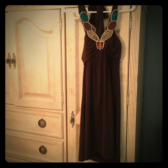 iz Byer Dresses & Skirts - Brown halter dress