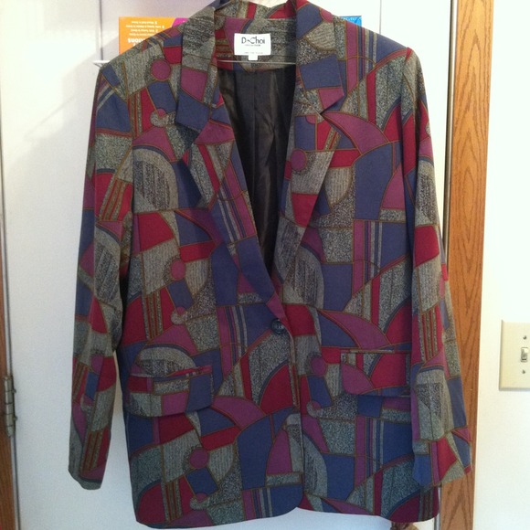 🚫SOLD IN BUNDLE🚫Plus size. Crazy print blazer