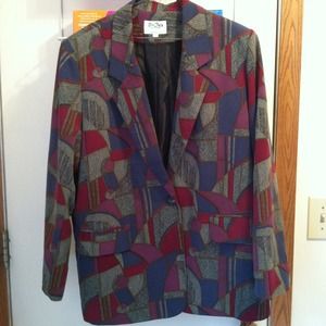🚫SOLD IN BUNDLE🚫Plus size. Crazy print blazer