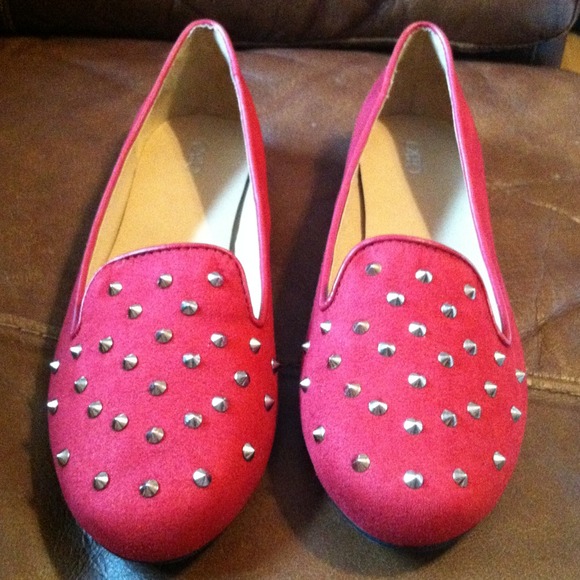 TRADED Red Studded Loafers!! NWOT