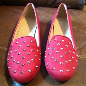 TRADED Red Studded Loafers!! NWOT