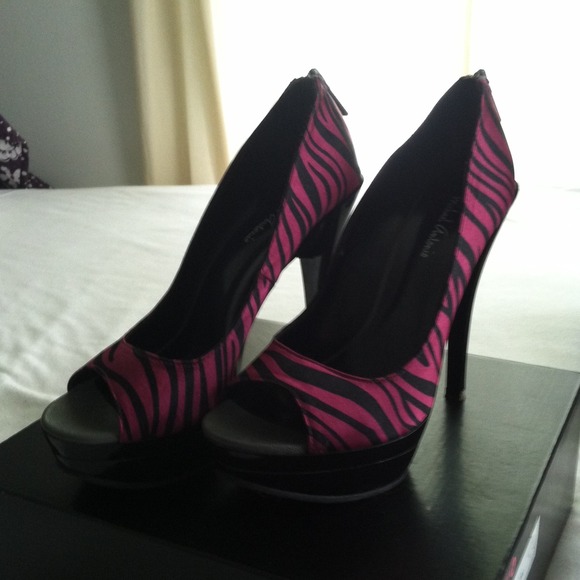 Purple Zebra Print Heels