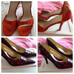 Two pairs of size 11W shoes