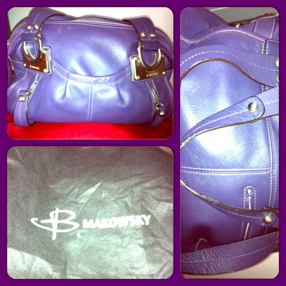 👌👜Plum Purple Colored B MAKOWSKY Purse 👌👜