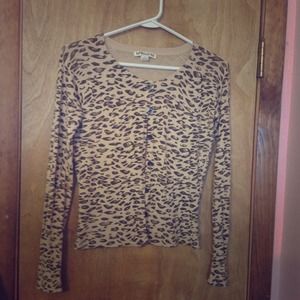 F21 leopard print cardigan