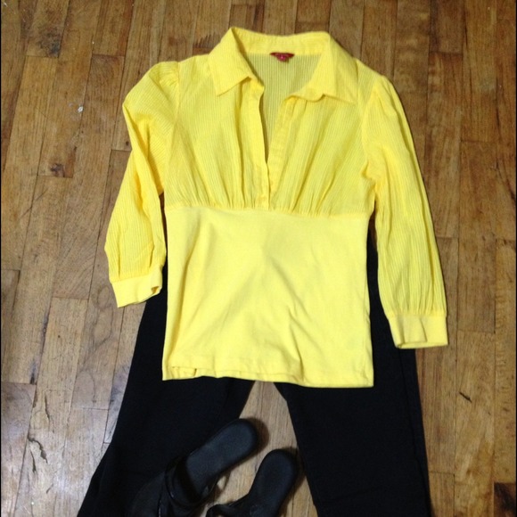 SOLD Guess bright yellow fun top! Great piece