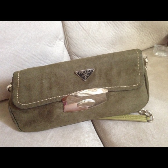 Prada suede handbag.