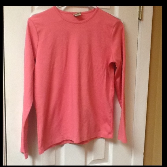 LL BEAN PINK LONG SLEEVE SHIRT SIZE MEDIUM