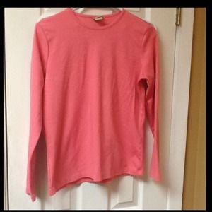 LL BEAN PINK LONG SLEEVE SHIRT SIZE MEDIUM