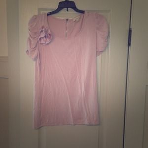 Ruche sleeve, flower detail top