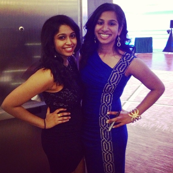 Cache Dress- Royal Blue with Gold accent - Picture 2 of 2