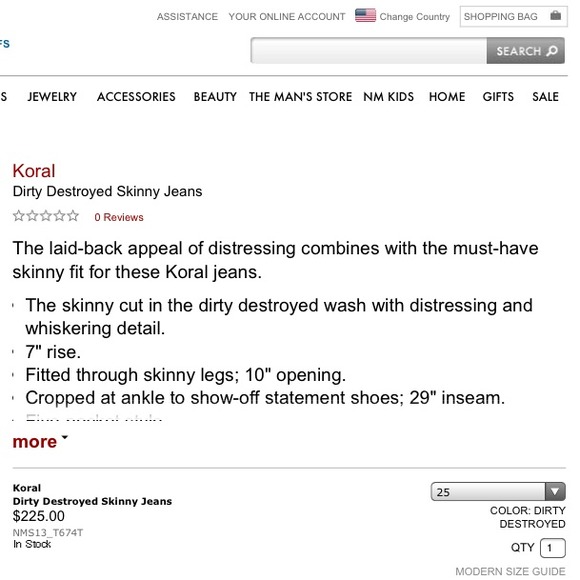 ❎SOLD❎🎉HP🎉Koral distressed denim jeans - Picture 2 of 4