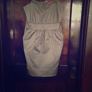 BCBG Girls strapless silver minidress