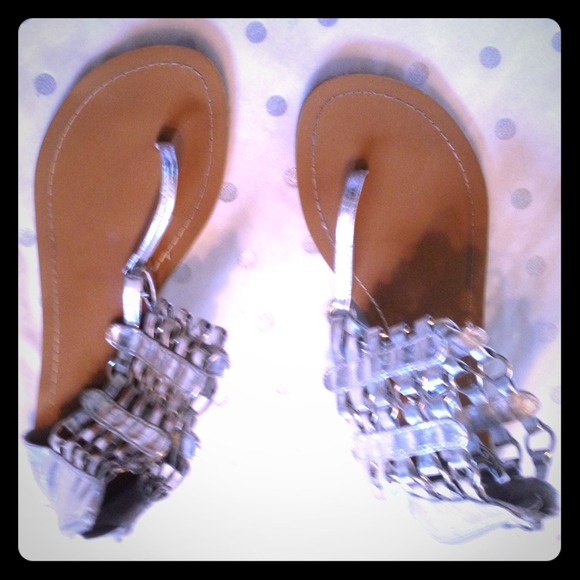 Silver Spaceage Sandals